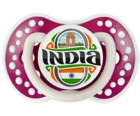 Flag India Sucette LOVI Dynamic Fuchsia phosphorescente