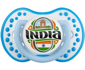 Flag India Sucette LOVI Dynamic Blanc-bleu phosphorescente