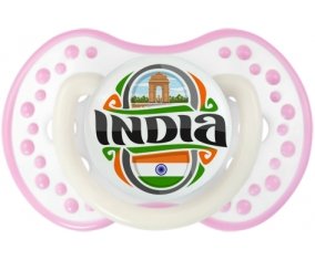 Flag India Sucette LOVI Dynamic Blanc-rose phosphorescente