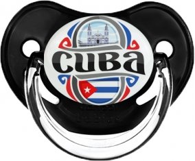 Flag Cuba Sucette Physiologique Noir classique