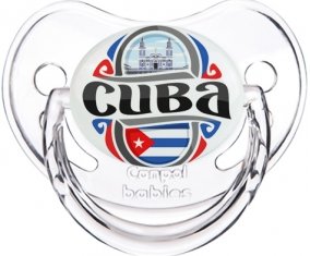 Flag Cuba Sucette Physiologique Transparent classique