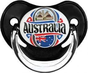 Flag Australia Sucette Physiologique Noir classique