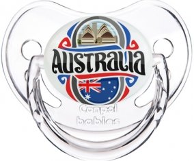 Flag Australia Sucette Physiologique Transparent classique