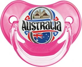 Flag Australia Sucette Physiologique Rose classique
