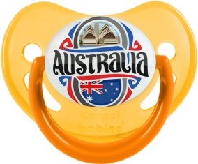Flag Australia Sucette Physiologique Jaune phosphorescente