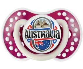 Flag Australia Sucette LOVI Dynamic Fuchsia phosphorescente
