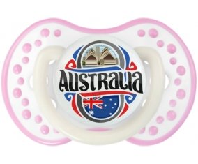 Flag Australia Sucette LOVI Dynamic Blanc-rose phosphorescente