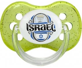 Flag Israel Sucete Cerise Vert à paillette