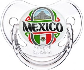Flag Mexico Sucette Physiologique Transparent classique