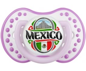 Flag Mexico Sucette LOVI Dynamic Blanc-mauve classique