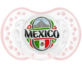 Flag Mexico Sucette LOVI Dynamic Retro-blanc-rose-tendre classique