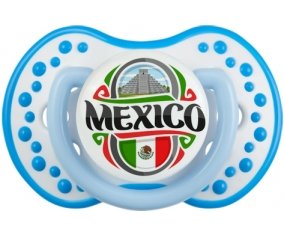 Flag Mexico Sucette LOVI Dynamic Blanc-bleu phosphorescente