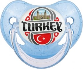Flag Turkey Sucete Physiologique Bleue à paillette