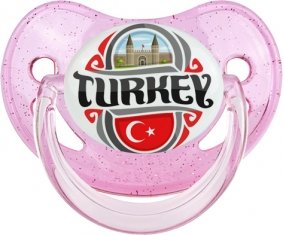 Flag Turkey Sucete Physiologique Rose à paillette