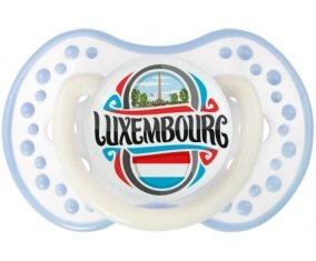 Flag Luxembourg Sucette LOVI Dynamic Blanc-cyan classique