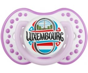 Flag Luxembourg Sucette LOVI Dynamic Blanc-mauve classique
