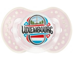 Flag Luxembourg Sucette LOVI Dynamic Retro-rose-tendre classique