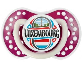 Flag Luxembourg Sucette LOVI Dynamic Fuchsia phosphorescente