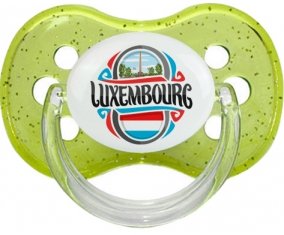 Flag Luxembourg Tétine Cerise Vert à paillette
