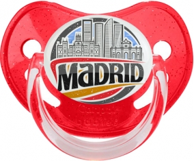 Ville de Madrid Tétine Physiologique Rouge à paillette
