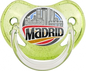Ville de Madrid Tétine Physiologique Vert à paillette