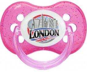 Ville de London Sucette Cerise Rose à paillette
