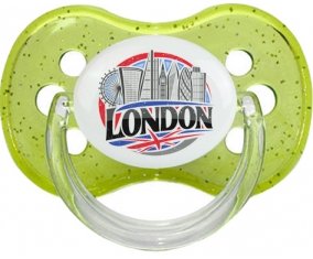 Ville de London Sucette Cerise Vert à paillette