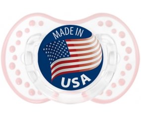 Made in USA Retro-blanc-rose-tendre classique