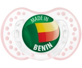Made in BENIN Retro-blanc-rose-tendre classique