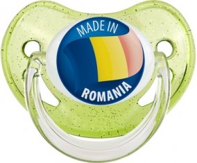 Made in ROMANIA Vert à paillette