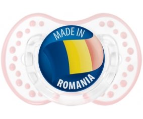 Made in ROMANIA Retro-blanc-rose-tendre classique