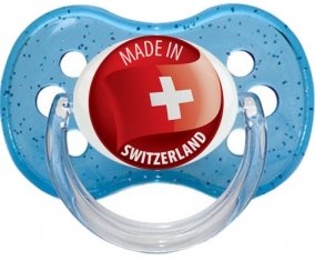 Made in SWITZERLAND Bleu à paillette