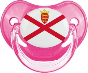 Drapeau Île à Jersey Sucette Physiologique Rose classique