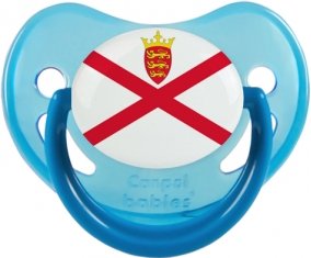 Drapeau Île à Jersey Sucette Physiologique Bleue phosphorescente