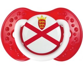Drapeau Île à Jersey Sucette LOVI Dynamic Blanc-rouge classique