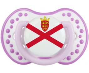Drapeau Île à Jersey Sucette LOVI Dynamic Blanc-mauve classique