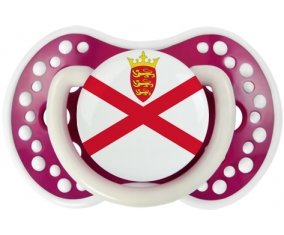 Drapeau Île à Jersey Sucette LOVI Dynamic Fuchsia phosphorescente