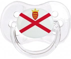 Drapeau Île à Jersey Tétine Cerise Transparent classique