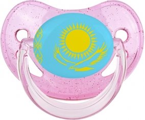 Drapeau Kazakhstan Sucete Physiologique Rose à paillette