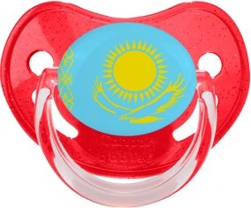 Drapeau Kazakhstan Sucete Physiologique Rouge à paillette