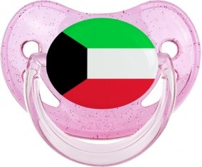 Drapeau Koweit Tétine Physiologique Rose à paillette