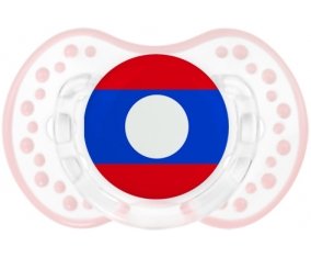 Drapeau Laos Sucette LOVI Dynamic Retro-blanc-rose-tendre classique