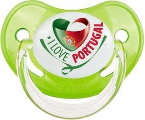 I Love Portugal design 2 Sucette Physiologique Vert classique