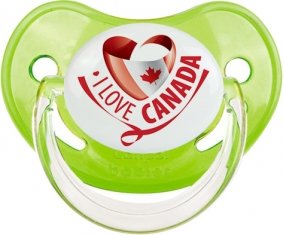 I Love Canada design 2 Sucete Physiologique Vert classique