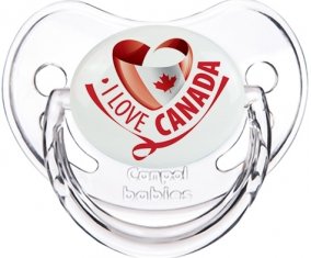 I Love Canada design 2 Sucete Physiologique Transparent classique