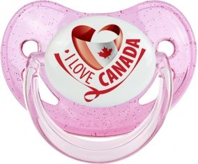 I Love Canada design 2 Sucete Physiologique Rose à paillette