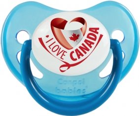 I Love Canada design 2 Sucete Physiologique Bleue phosphorescente