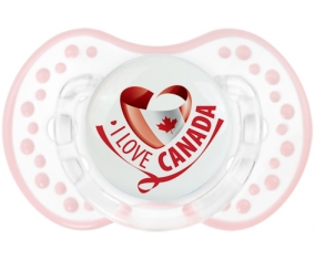 I Love Canada design 2 Tétine LOVI Dynamic Retro-blanc-rose-tendre classique