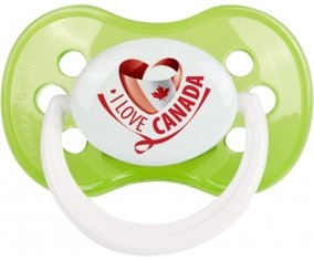 I Love Canada design 2 Sucette Anatomique Vert classique