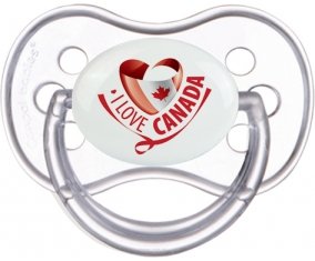 I Love Canada design 2 Sucette Anatomique Transparente classique